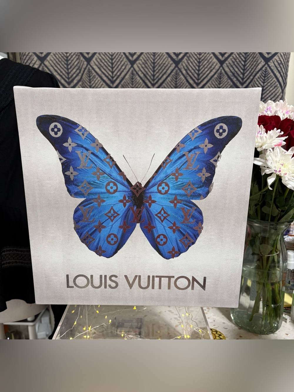 Fashion Logo Butterfly Wall Plaque Art Design by Madeline Blake, 12” x 12” - Picture 7 of 14